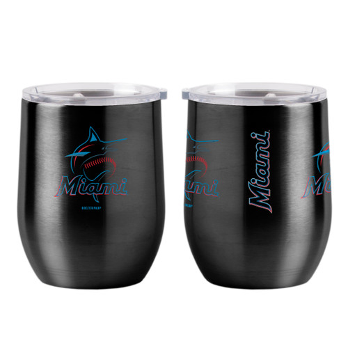 Miami Marlins Travel Tumbler 16oz Ultra Curved Beverage