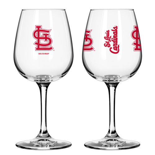 St. Louis Cardinals Glass 12oz Wine Game Day