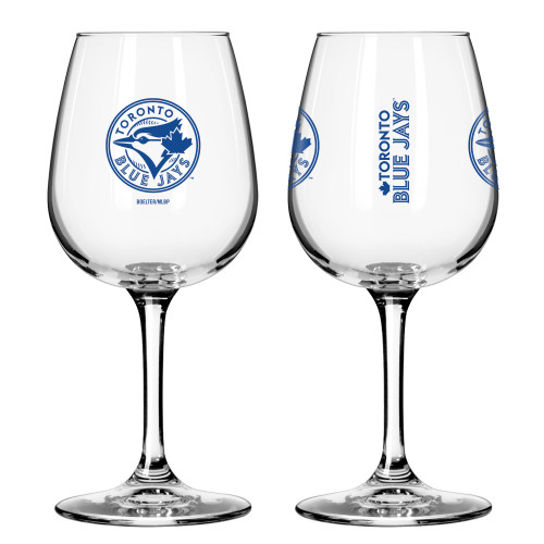 Toronto Blue Jays Glass 12oz Wine Game Day