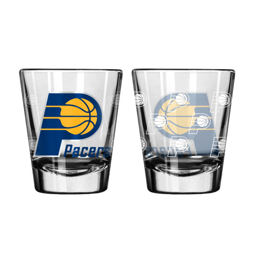 Indiana Pacers Shot Glass - 2 Pack Satin Etch
