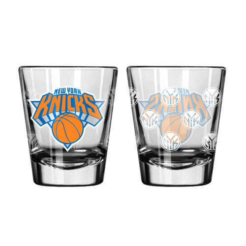 New York Knicks Shot Glass - 2 Pack Satin Etch