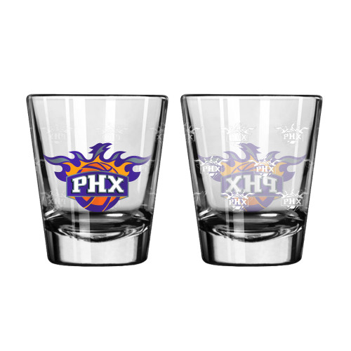 Phoenix Suns Shot Glass - 2 Pack Satin Etch