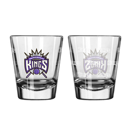 Sacramento Kings Shot Glass - 2 Pack Satin Etch