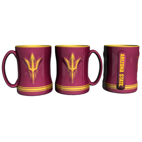 Arizona State Sun Devils Coffee Mug - 14oz Sculpted Relief
