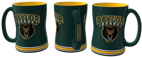 Baylor Bears Coffee Mug 14oz Sculpted Relief