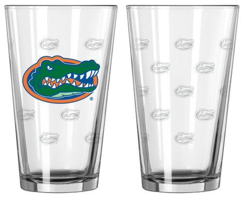 Florida Gators Satin Etch Pint Glass Set