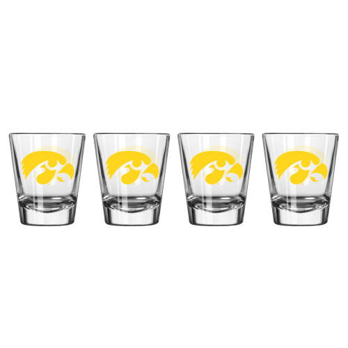 Iowa Hawkeyes Shot Glass - 2 Pack Clear