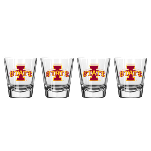 Iowa State Cyclones Shot Glass - 2 Pack Clear