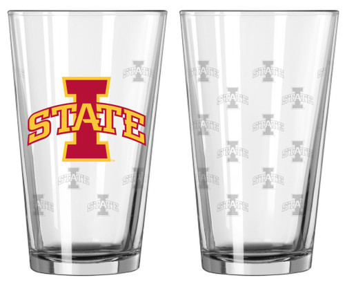 Iowa State Cyclones Satin Etch Pint Glass Set