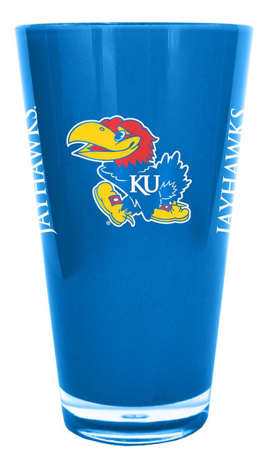 Kansas Jayhawks 20 oz Insulated Plastic Pint Glass