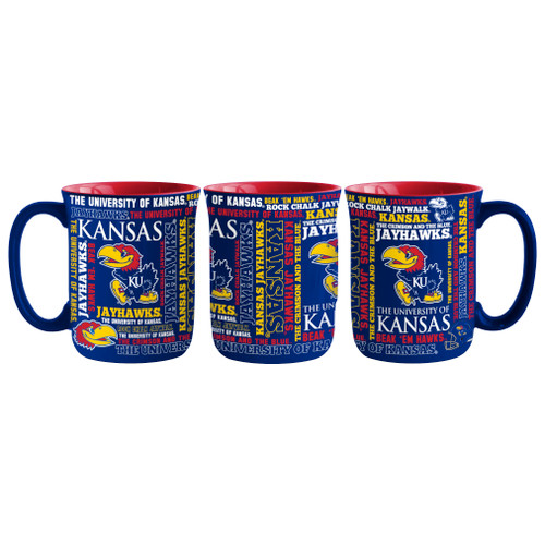 Kansas Jayhawks Coffee Mug 17oz Spirit Style