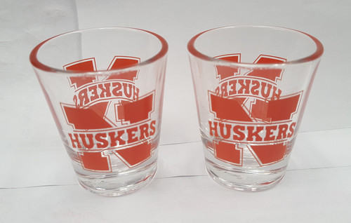 Nebraska Cornhuskers Shot Glass - 2 Pack Clear