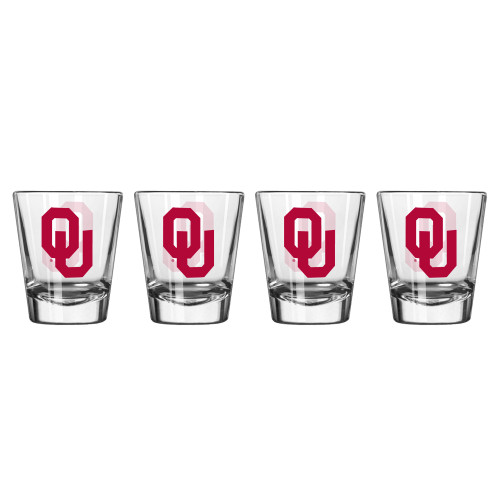 Oklahoma Sooners Shot Glass - 2 Pack Clear