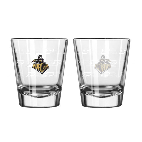 Purdue Boilermakers Shot Glass - 2 Pack Satin Etch