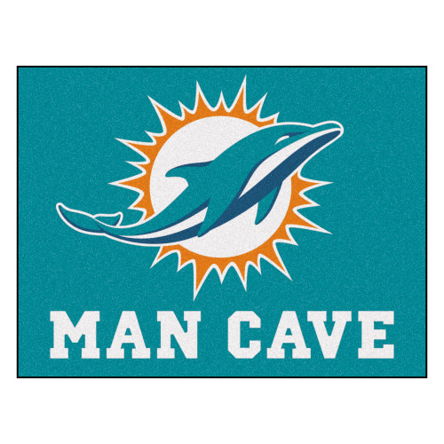 Miami Dolphins Man Cave All-Star Dolphin Primary Logo Aqua