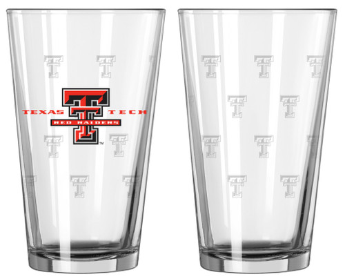Texas Tech Red Raiders Satin Etch Pint Glass Set