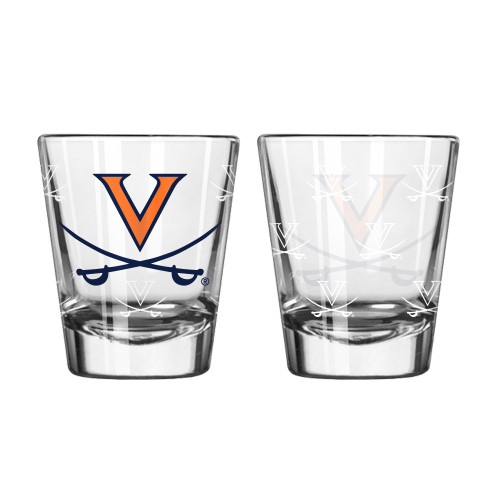 Virginia Cavaliers Shot Glass - 2 Pack Satin Etch