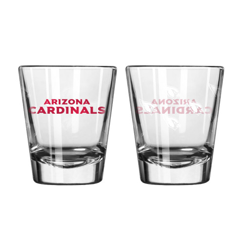 Arizona Cardinals Shot Glass - 2 Pack Satin Etch
