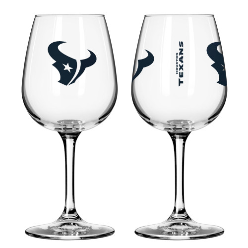 Houston Texans Glass 12oz Wine Game Day