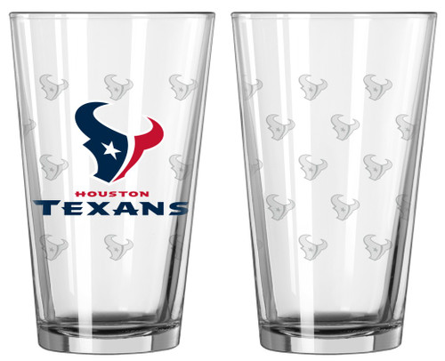 Houston Texans Satin Etch Pint Glass Set