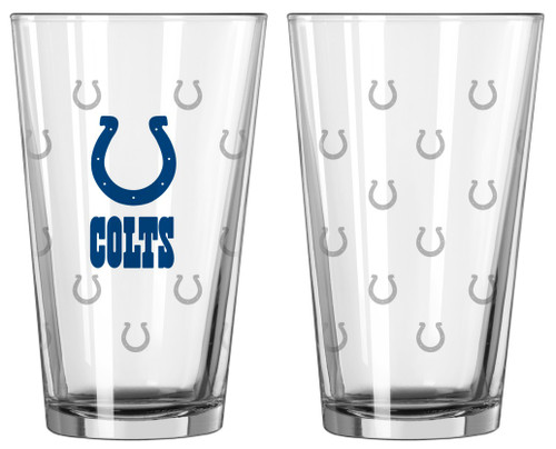 Indianapolis Colts Satin Etch Pint Glass Set