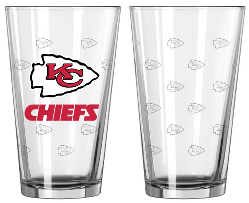 Kansas City Chiefs Satin Etch Pint Glass Set