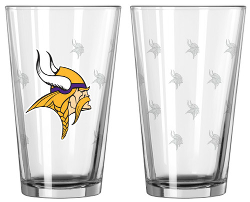 Minnesota Vikings Satin Etch Pint Glass Set