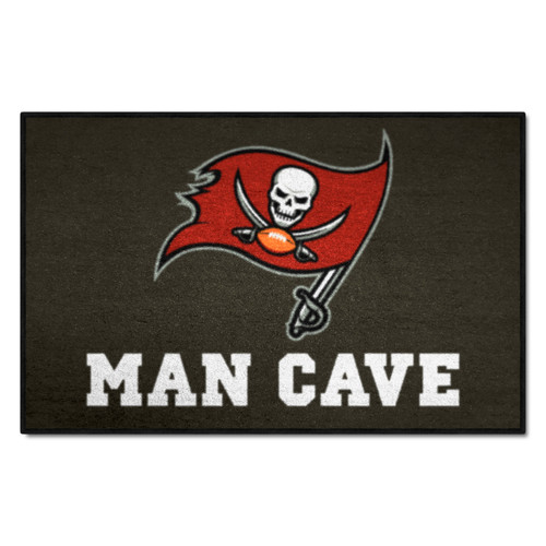 Tampa Bay Buccaneers Man Cave Starter Pirate Flag Primary Logo Gray