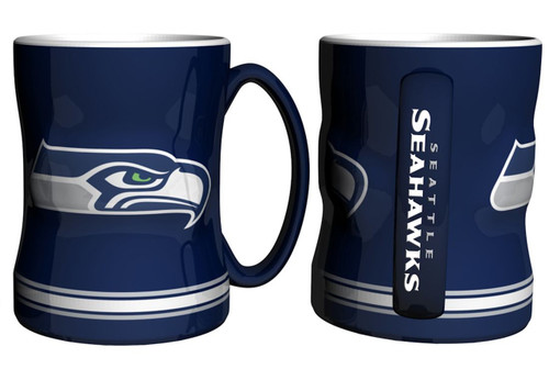 Seattle Seahawks Coffee Mug - 14oz Sculpted Relief