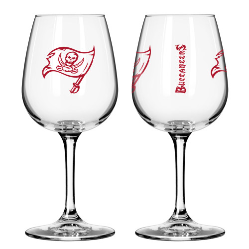 Tampa Bay Buccaneers Glass 12oz Wine Game Day