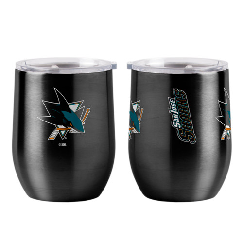 San Jose Sharks Travel Tumbler 16oz Ultra Curved Beverage