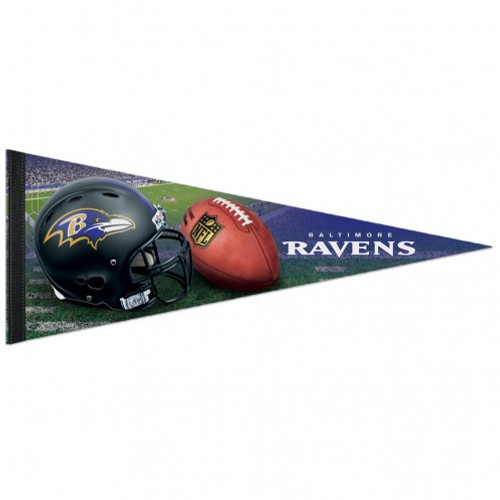 Baltimore Ravens Pennant 12x30 Premium Style Helmet Design