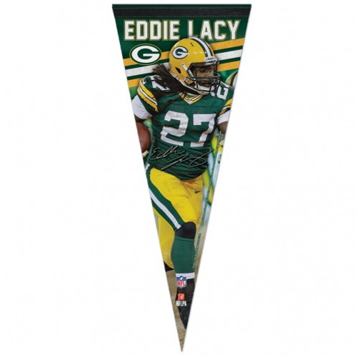 Green Bay Packers Pennant 12x30 Premium Style Eddie Lacy Design