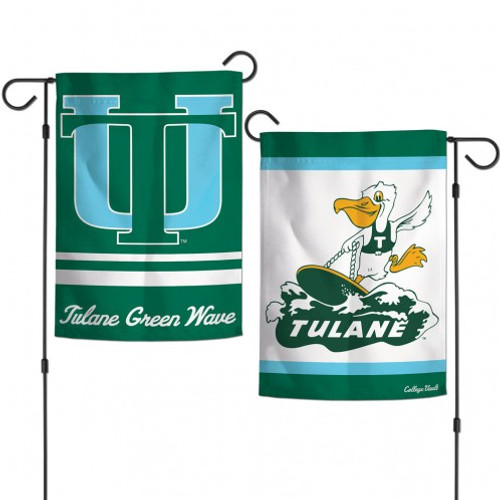 Tulane Green Wave Flag 12x18 Garden Style 2 Sided