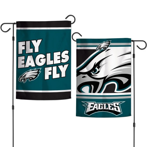 Philadelphia Eagles Flag 12x18 Garden Style 2 Sided Slogan Design