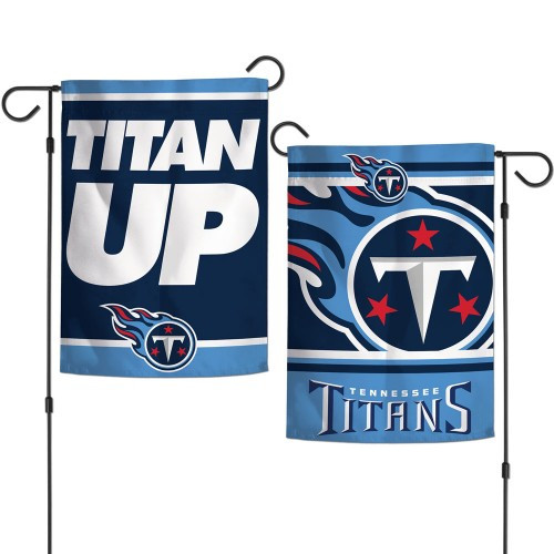 Tennessee Titans Flag 12x18 Garden Style 2 Sided Slogan Design