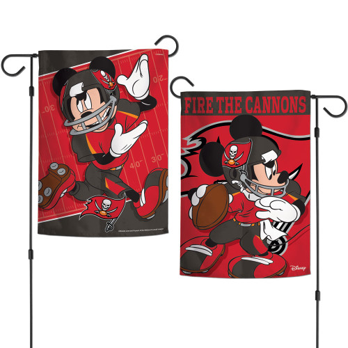 Tampa Bay Buccaneers Flag 12x18 Garden Style 2 Sided Disney