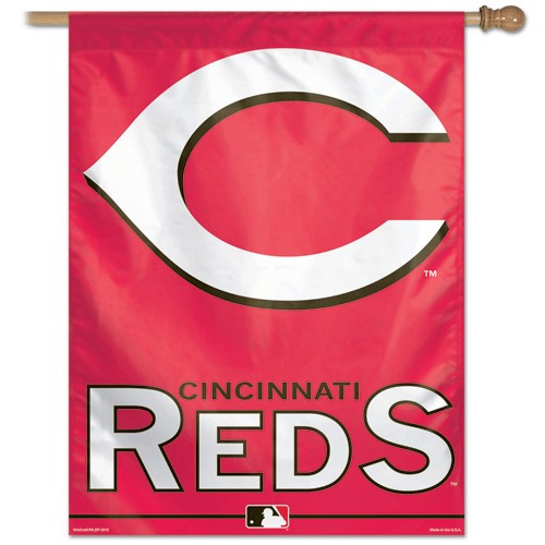 Cincinnati Reds Banner 28x40 Vertical Logo Design