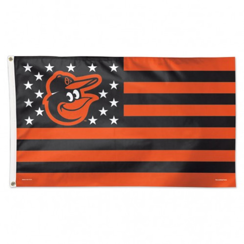 Baltimore Orioles Flag 3x5 Deluxe Style Stars and Stripes Design