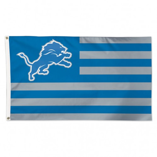 Detroit Lions Flag 3x5 Deluxe Americana Design