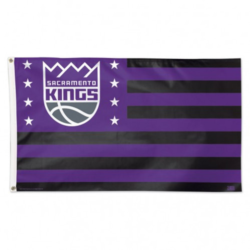 Sacramento Kings Flag 3x5 Deluxe Style Stars and Stripes Design