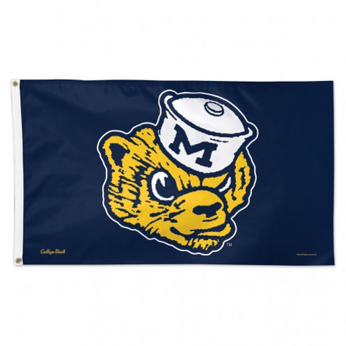 Michigan Wolverines Flag 3x5 Deluxe College Vault