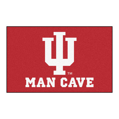Indiana University - Indiana Hooisers Man Cave UltiMat IU Trident Primary Logo Crimson