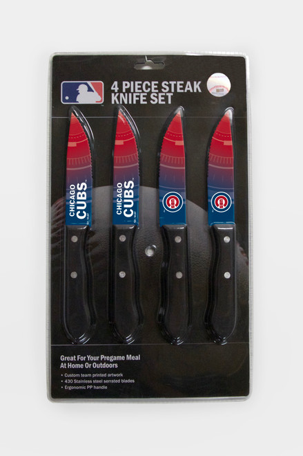 Chicago Cubs Knife Set - Steak - 4 Pack