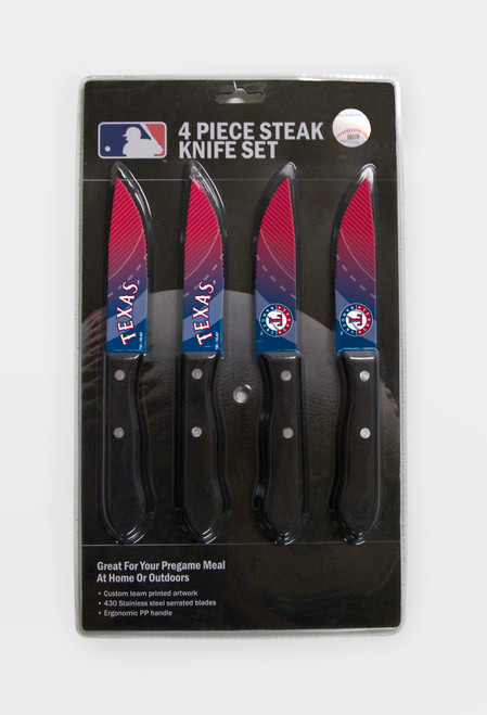 Texas Rangers Knife Set - Steak - 4 Pack