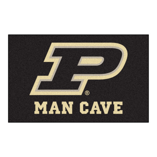 Purdue University - Purdue Boilermakers Man Cave UltiMat P Primary Logo Black