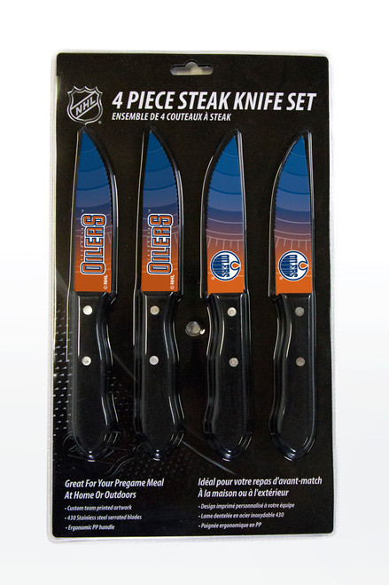 Edmonton Oilers Knife Set - Steak - 4 Pack