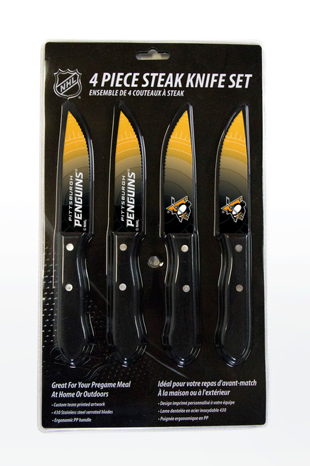 Pittsburgh Penguins Knife Set - Steak - 4 Pack