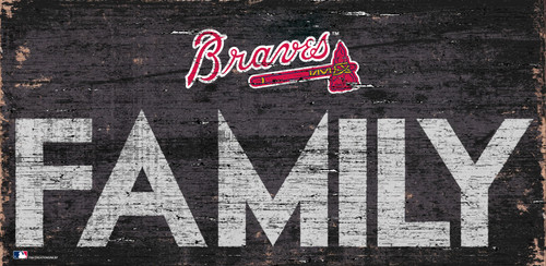Atlanta Braves Sign Wood 12x6 Family Design
