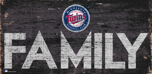 Minnesota Twins Sign Wood 12x6 Family Design